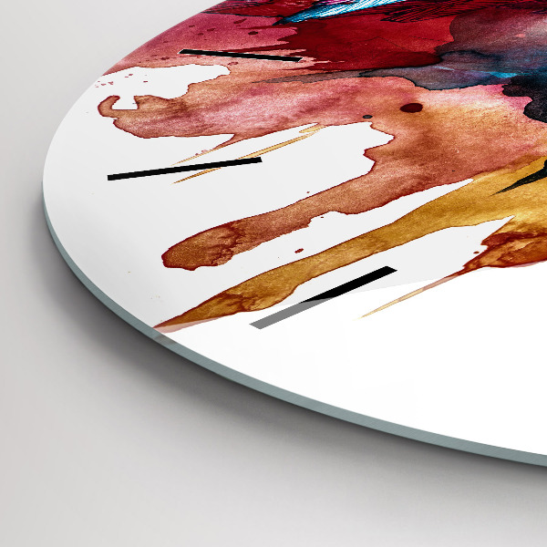 Okrúhle hodiny Farebný červený papagáj