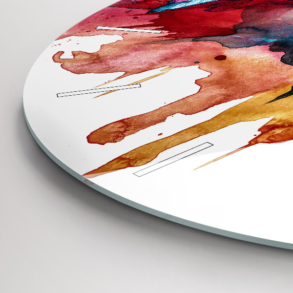 Okrúhle hodiny Farebný červený papagáj