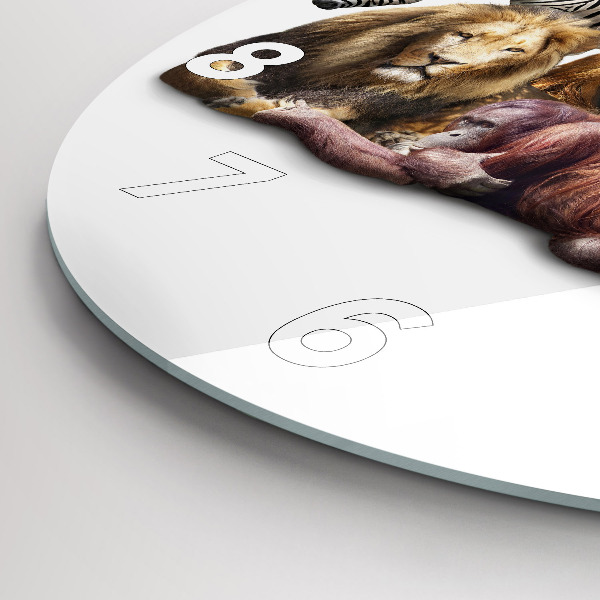 Okrúhle hodiny Divoké zvieratá