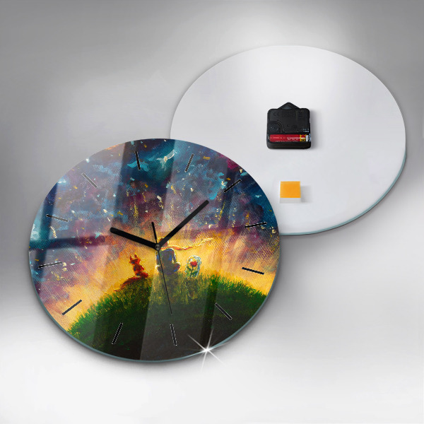 Okrúhle hodiny Abstrakt Malý princ