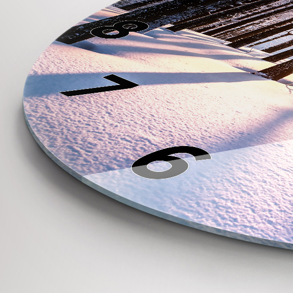 Okrúhle hodiny Lesný západ slnka