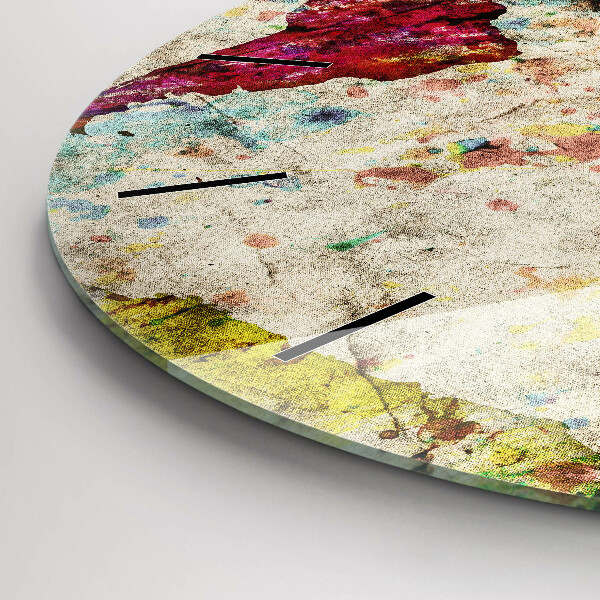 Okrúhle hodiny Farebná mapa sveta