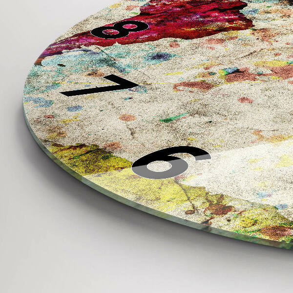 Okrúhle hodiny Farebná mapa sveta