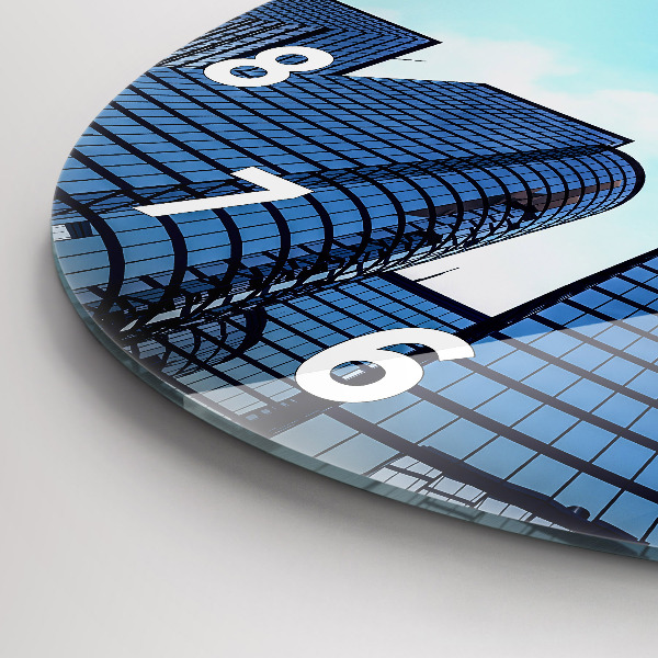 Okrúhle hodiny Lietadlo nad budovami