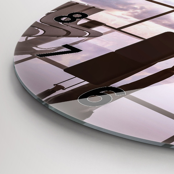 Okrúhle hodiny Muž na letisku