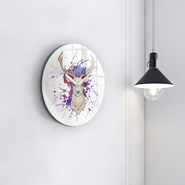 Okrúhle hodiny Jeleň vektorové ilustrácie
