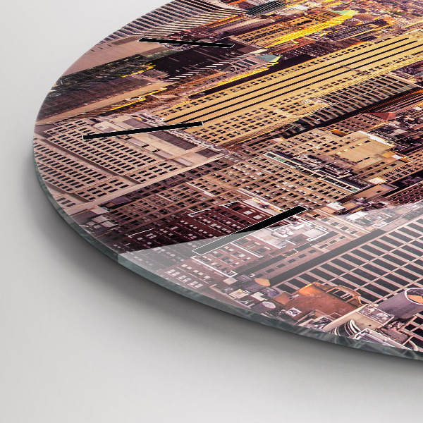 Okrúhle hodiny Západ slnka v New Yorku