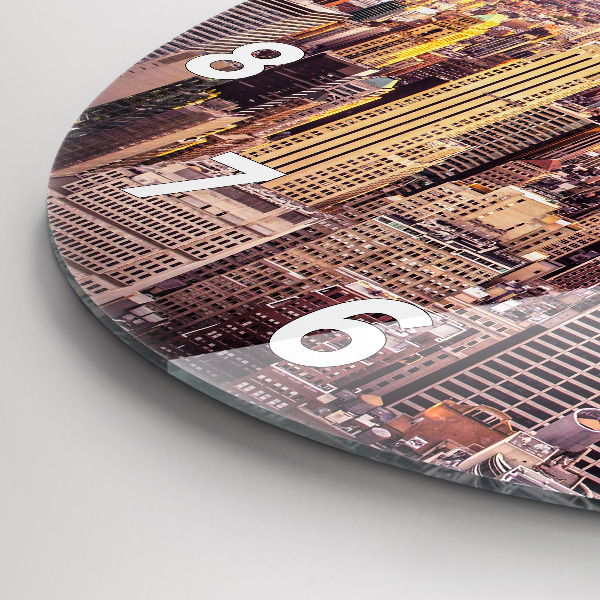 Okrúhle hodiny Západ slnka v New Yorku