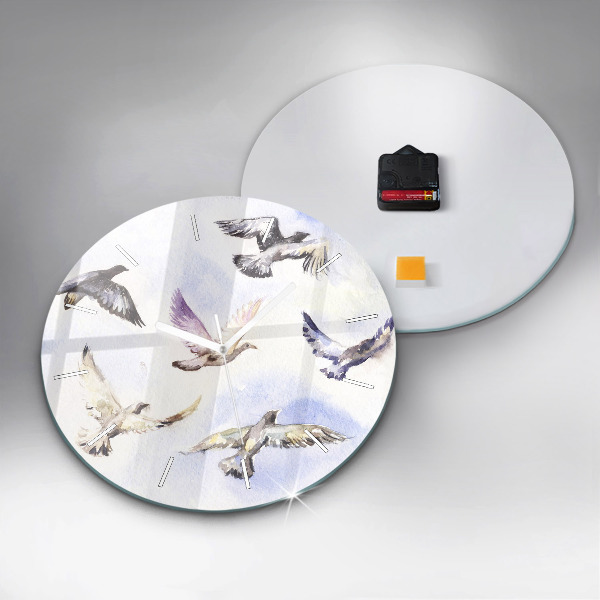 Okrúhle hodiny Lietajúce vtáky