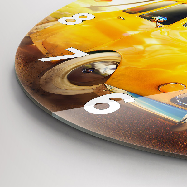 Okrúhle hodiny Auto so surfom