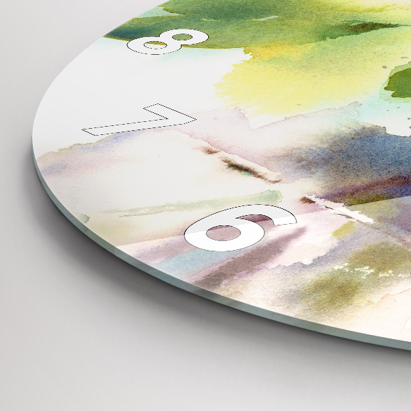 Okrúhle hodiny Ruže vo váze s akvarelom