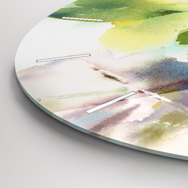 Okrúhle hodiny Ruže vo váze s akvarelom