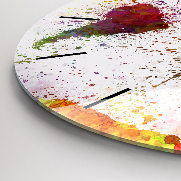 Okrúhle hodiny Akvarelová mapa sveta