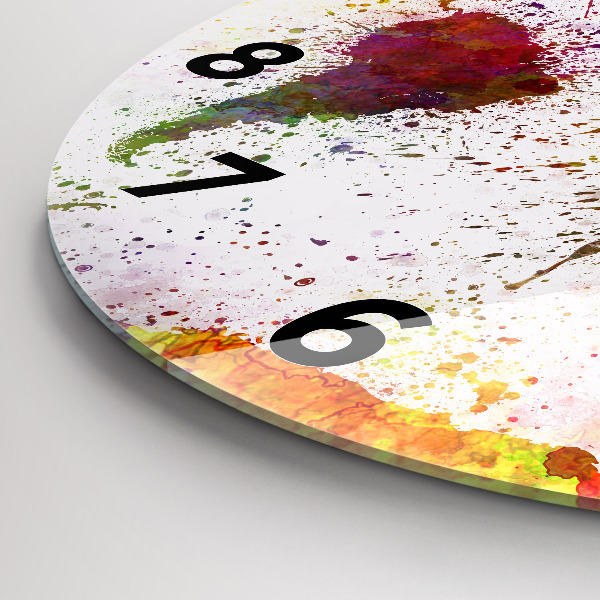 Okrúhle hodiny Akvarelová mapa sveta