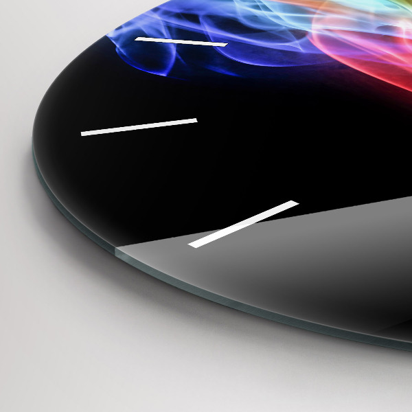 Okrúhle hodiny Abstraktné farebné čiary