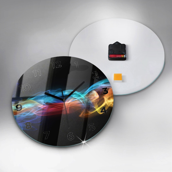 Okrúhle hodiny Abstraktné farebné čiary