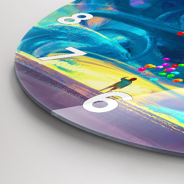 Okrúhle hodiny Dieťa a balóny