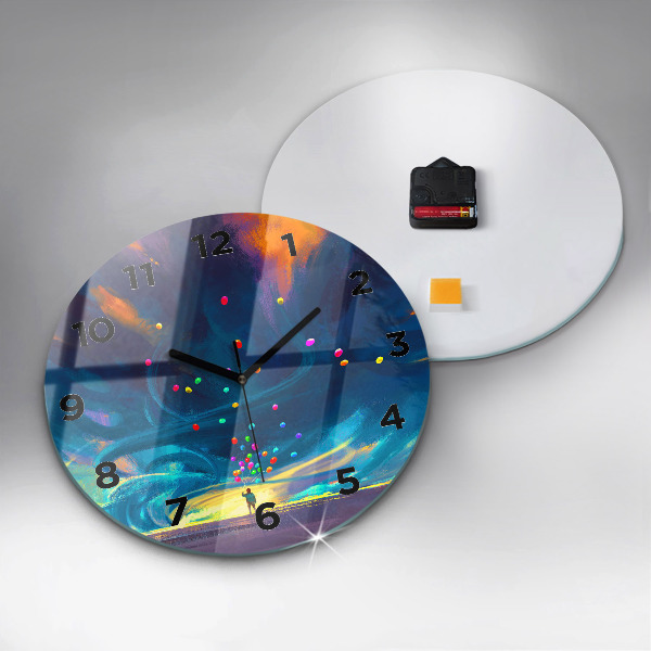 Okrúhle hodiny Dieťa a balóny