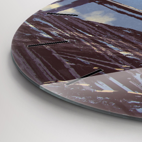 Okrúhle hodiny Anjel, most a bicykel