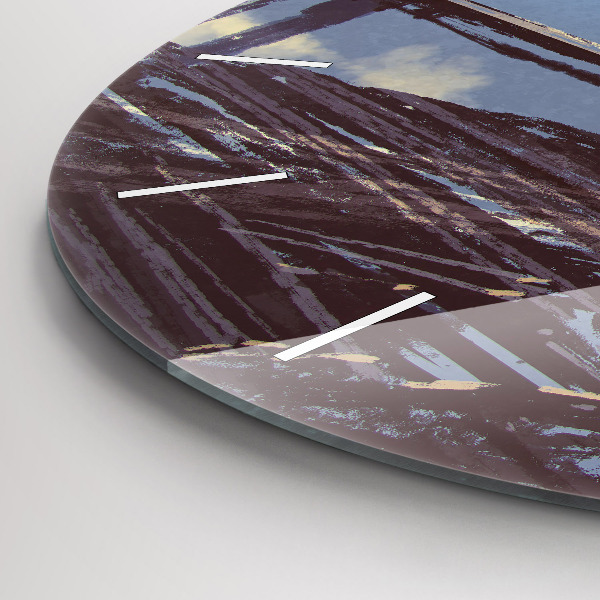 Okrúhle hodiny Anjel, most a bicykel