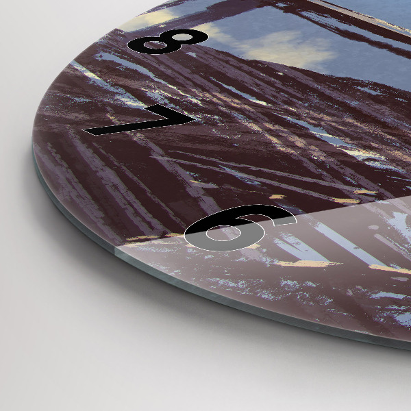 Okrúhle hodiny Anjel, most a bicykel