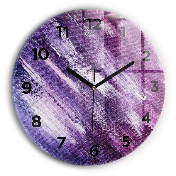 Okrúhle hodiny Textúra s akrylovou farbou