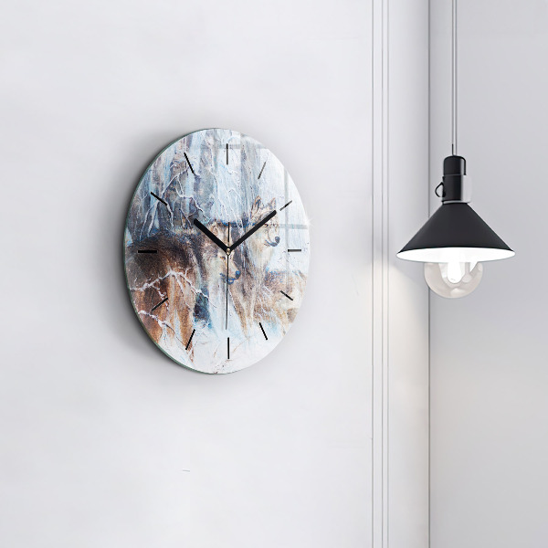 Okrúhle hodiny Vlci v lese