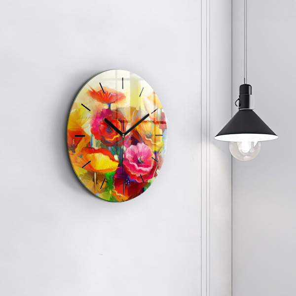 Okrúhle hodiny Farebné maky