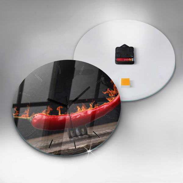 Okrúhle hodiny Pepperoni paprička