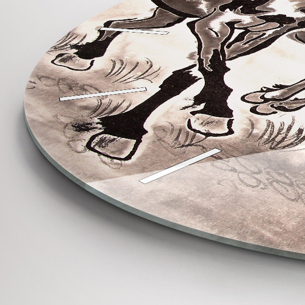 Okrúhle hodiny Cválajúce kone