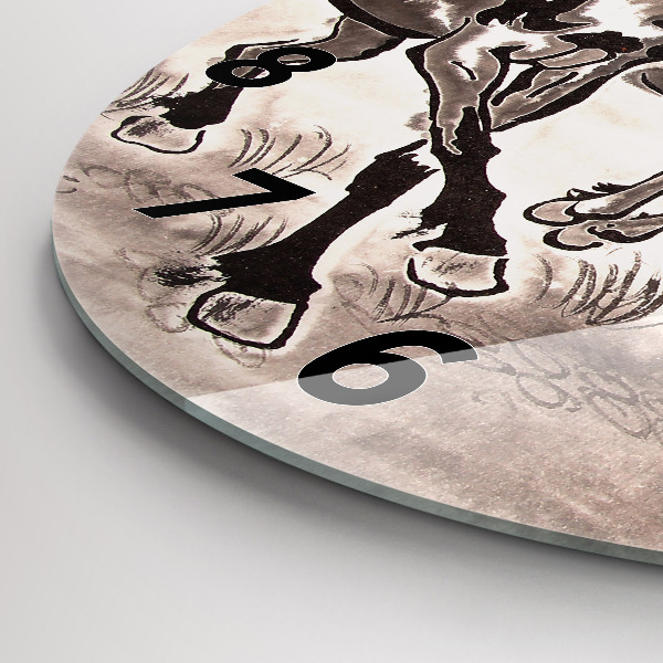 Okrúhle hodiny Cválajúce kone