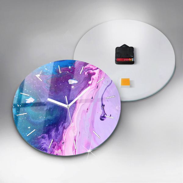 Okrúhle hodiny farebné pozadie