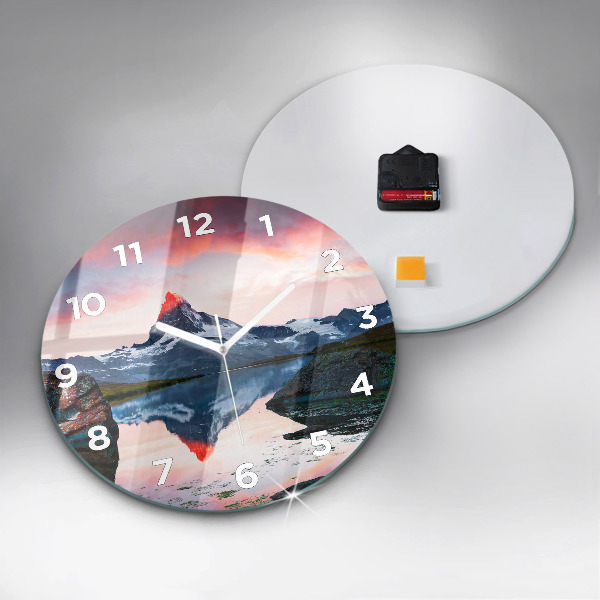 Okrúhle hodiny Jazero Stellisee Matterhorn