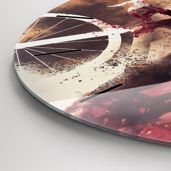 Okrúhle hodiny Žena a bicykel