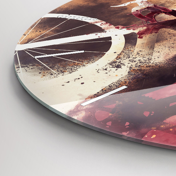 Okrúhle hodiny Žena a bicykel