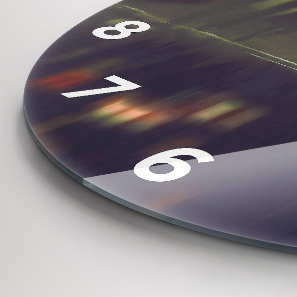 Okrúhle hodiny Ľudia s dáždnikmi