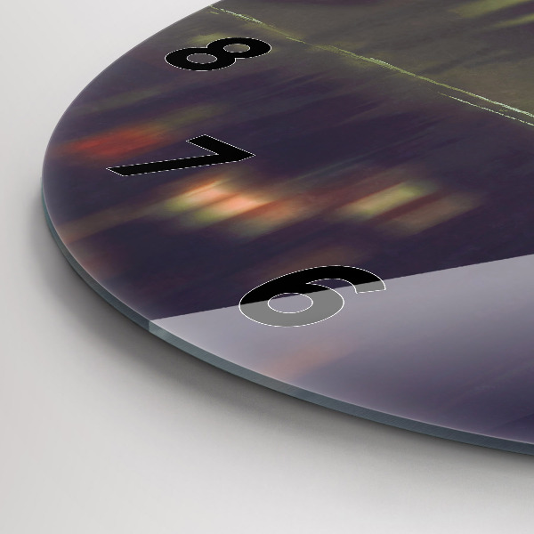 Okrúhle hodiny Ľudia s dáždnikmi