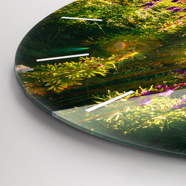 Okrúhle hodiny Levanduľová lúka