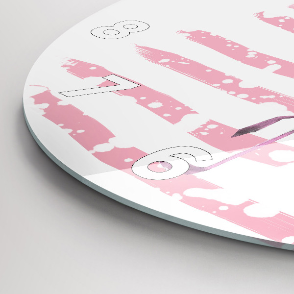 Okrúhle hodiny Grafika Flamingo