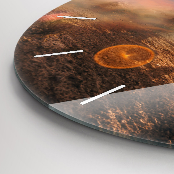 Okrúhle hodiny Muž na motorke