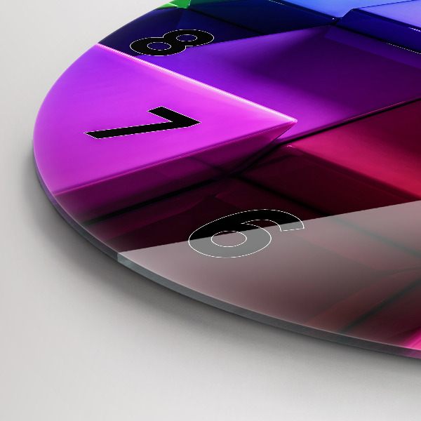 Okrúhle hodiny Farebné kocky