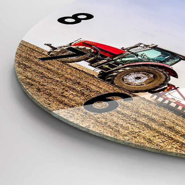 Okrúhle hodiny Farmár v traktore