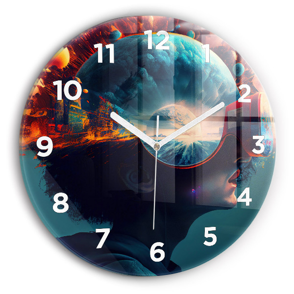 Okrúhle hodiny Futuristický svet