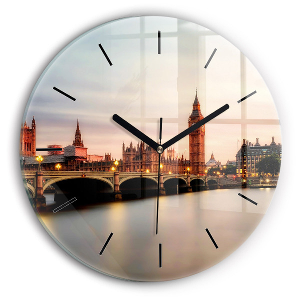 Okrúhle hodiny Panoráma Londýna Big Ben