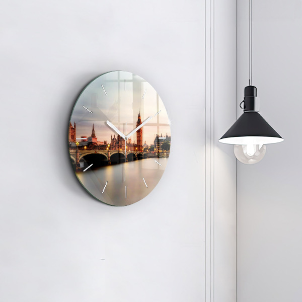 Okrúhle hodiny Panoráma Londýna Big Ben