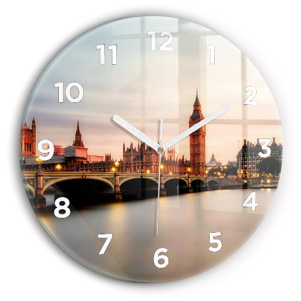 Okrúhle hodiny Panoráma Londýna Big Ben