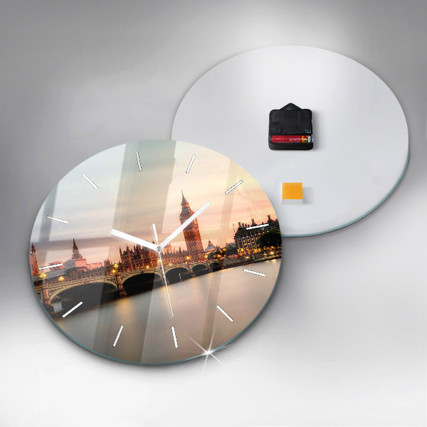 Okrúhle hodiny Panoráma Londýna Big Ben