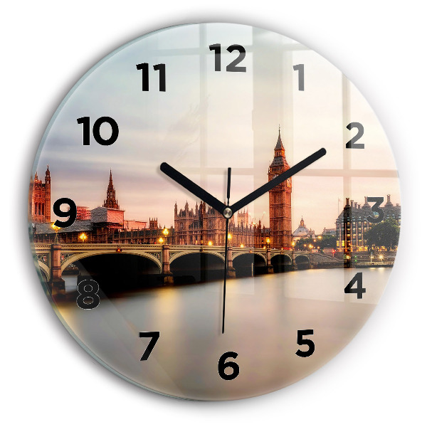 Okrúhle hodiny Panoráma Londýna Big Ben