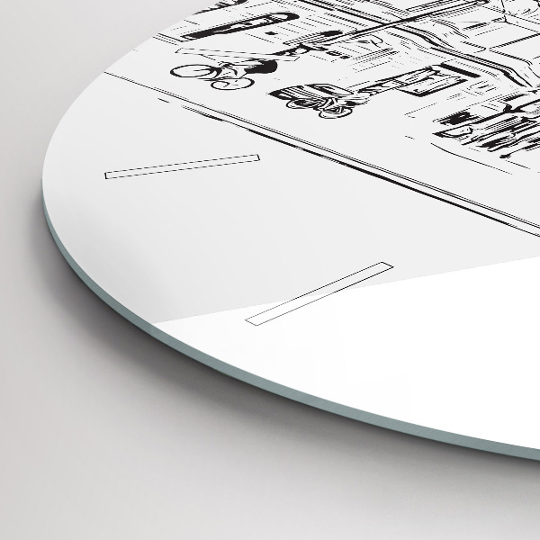 Okrúhle hodiny Ilustrácia mesta Poznaň