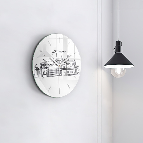 Okrúhle hodiny Panoráma architektúry Lodže